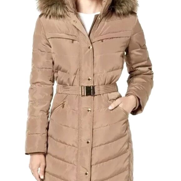 Michael Kors Missy Quilted Midi Down Small Jacket - Picture 1 of 12